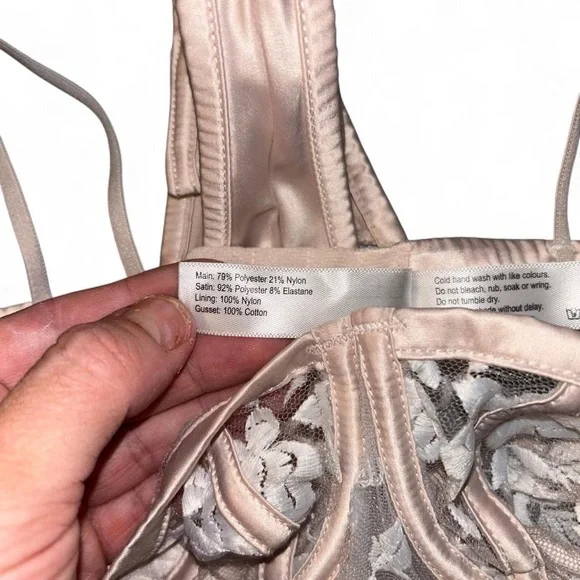 Bras N Things Pink Floral Lace Bodysuit - Picture 9 of 10